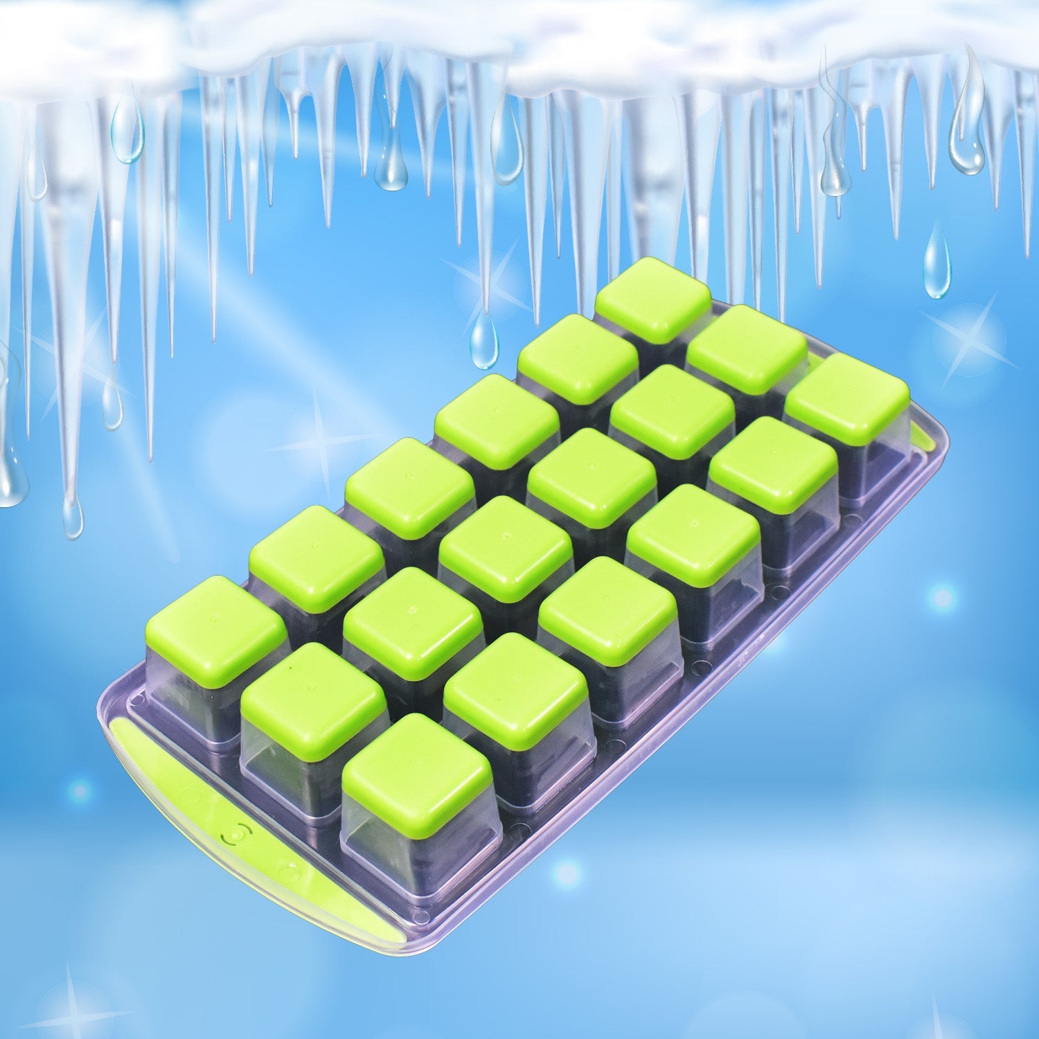 7169 18 Cavity Pop Up Ice Cube Tray Easy Release Flexible Silicone Bottom Ice Tray , Stackable Ice tray, 100% BPA Free, Food Grade for Freezer DeoDap 7169 18 Cavity Pop Up Ice Cube Tray Easy Release Flexible Silicone Bottom Ice Tray , Stackable Ice tray, 100% BPA Free, Food Grade for Freezer DeoDap